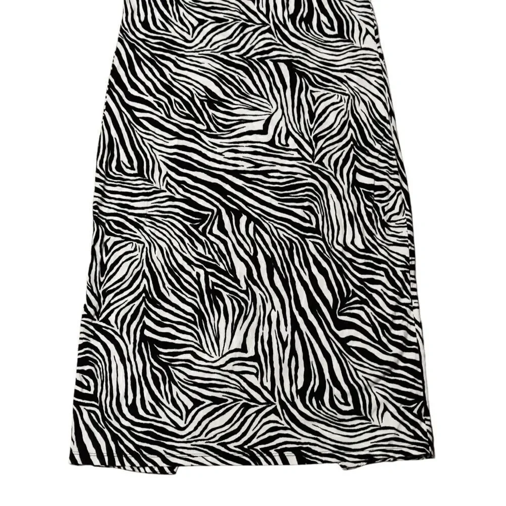 MICHAEL Michael Kors Black & White Zebra Sleeveless Jersey Dress MEDIUM - Picture 6 of 14